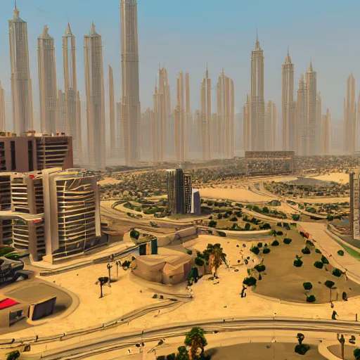 Prompt: gta : dubai, by lerapi