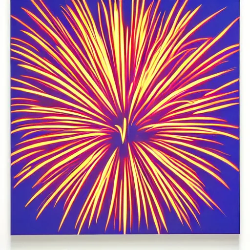 Image similar to pop art fireworks, warhol