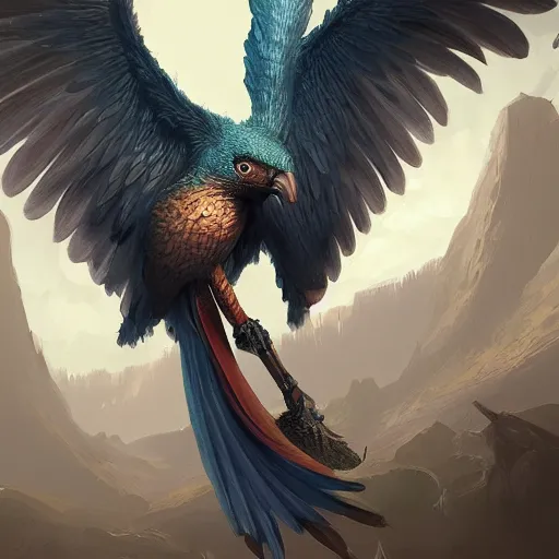 Image similar to the god of birds,human, artstation