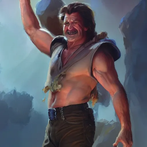 Prompt: beautiful Jack Burton by Stanley Artgerm Lau, WLOP, Rossdraws, Frank Frazetta, Andrei Riabovitchev, Marc Simonetti, trending on artstation.