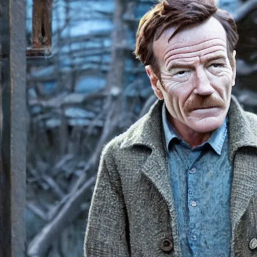 Image similar to A still of Bryan Cranston in the film Coraline, highly detailed, very detailed, extremely detailed, detailed, HD Quality, taken in the mid 2000s
