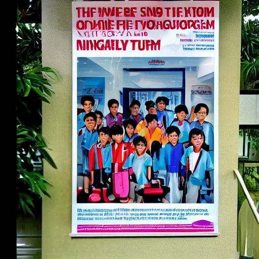 Image similar to a 2 0 0 0 s singapore public education poster