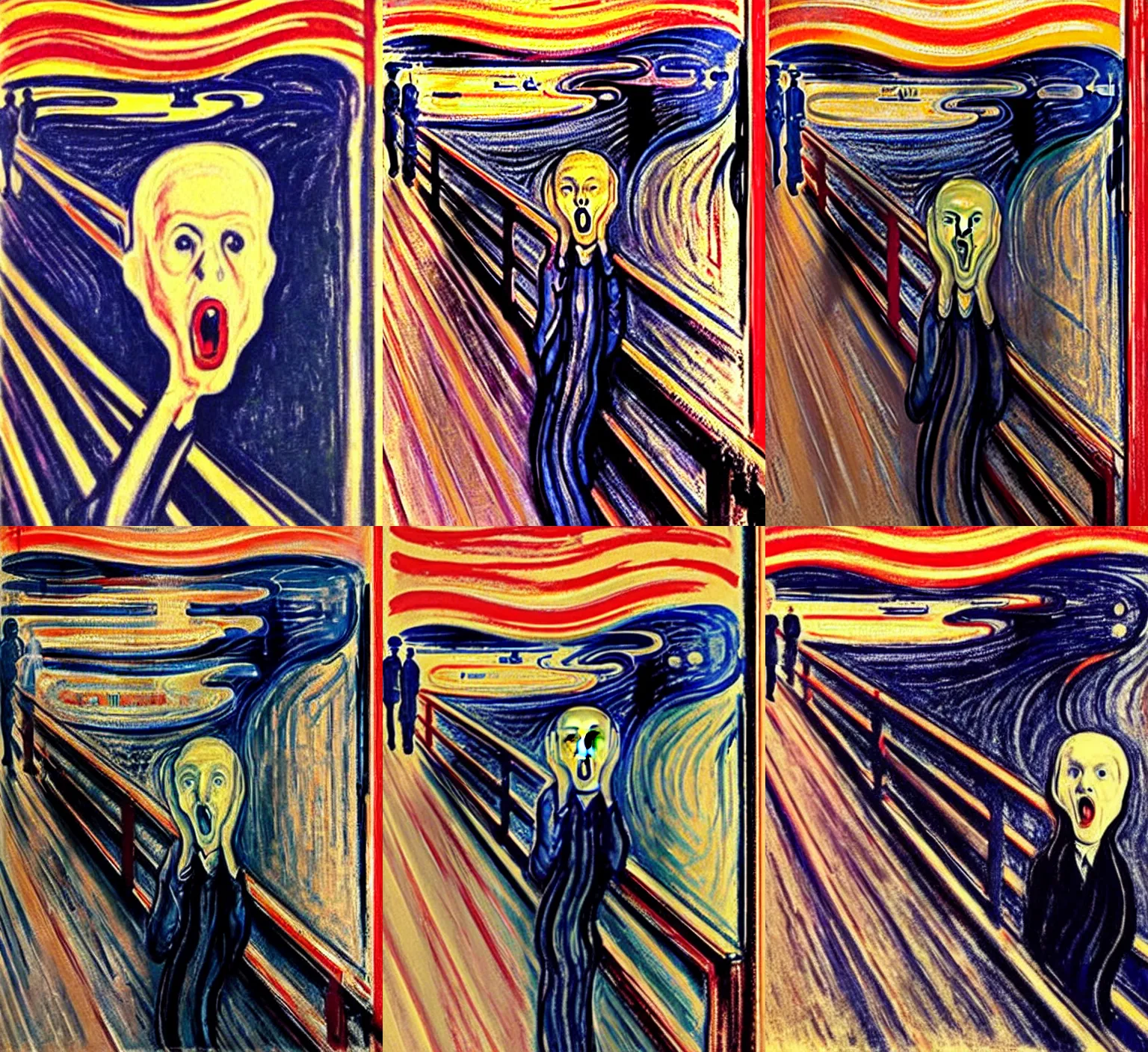 Prompt: geert wilders depicted as the scream by edvard munch