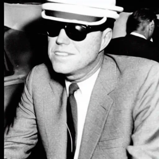 Prompt: jfk smoking the fattest blunt ever,