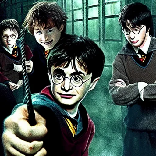 Prompt: harry potter in azkaban jail