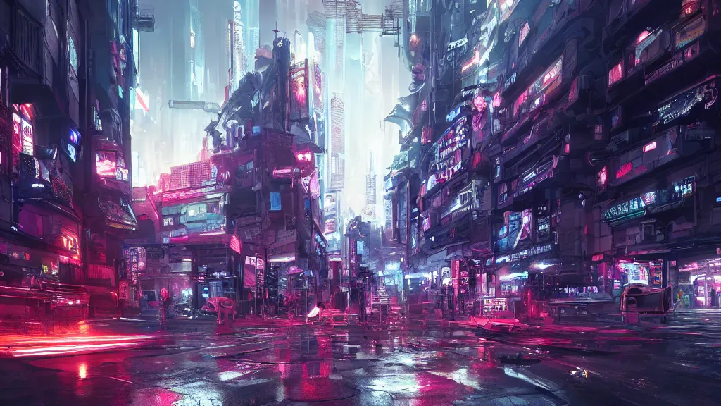 Image similar to cyberpunk london streets in 2 0 7 7 by yuumei, bayard wu, wlop, tim white, ross tran, 4 k