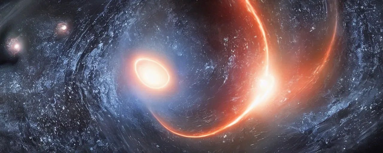 Image similar to a black hole with a baseball team on the accretion disk, epic scale, ultra detailed, cosmic, 4 k, super sharp.