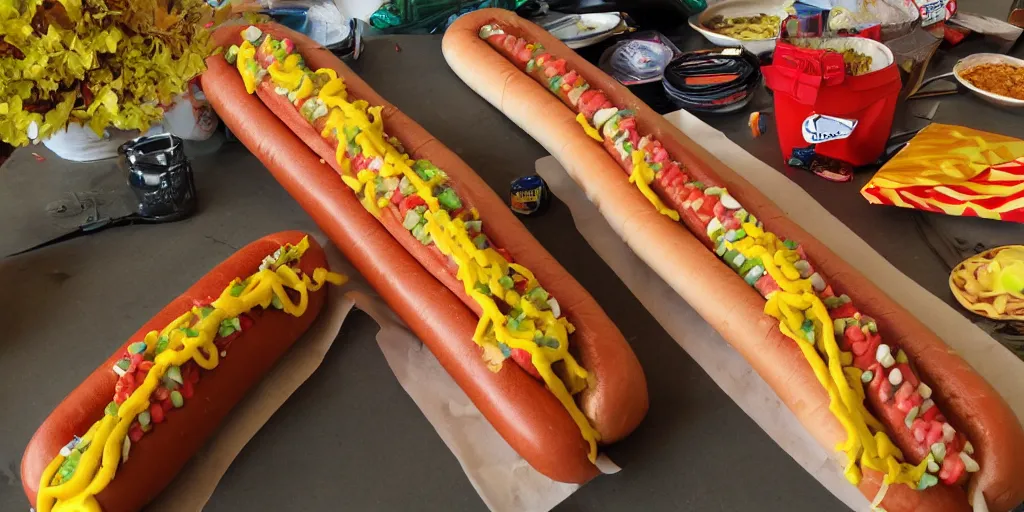 Image similar to ten foot long hotdog