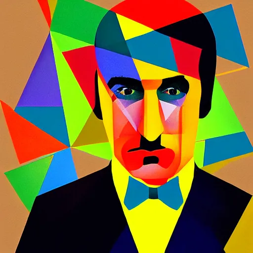 Image similar to Geometrical Suprematist art of Saul Goodman, by Nina Kogan