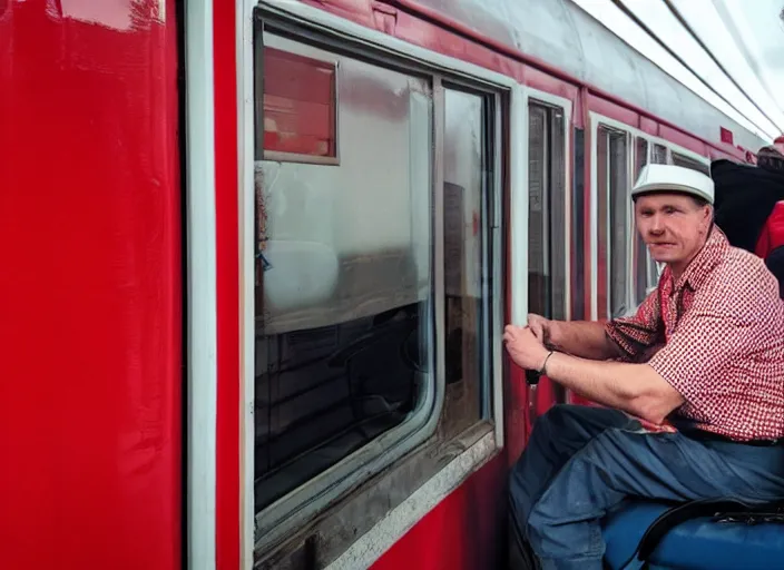 Image similar to train driver of the Russian Railways