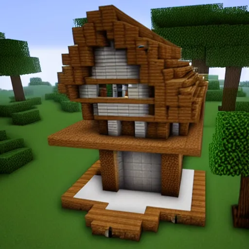 Prompt: ' i just finished building my minecraft house!!!'screenshot, 4 k quality