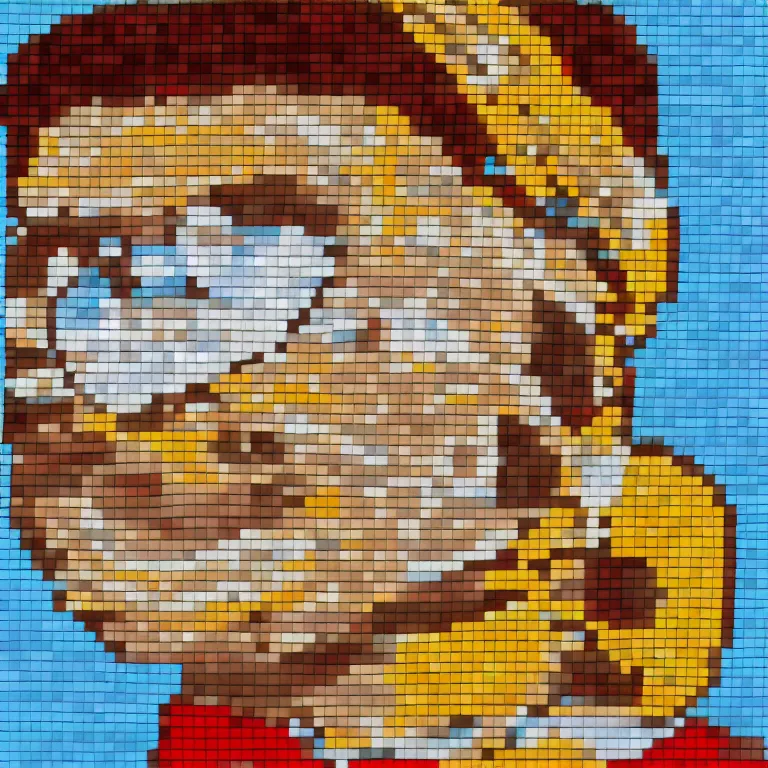 Prompt: homer simpson mosaic