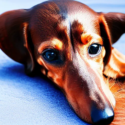 Image similar to realistic photo of a 1000 foot long dachshund dog