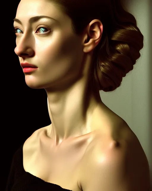 Image similar to hyperrealism photography computer simulation visualisation of parallel universe cgi scene with beautiful highly detailed woman by caravaggio