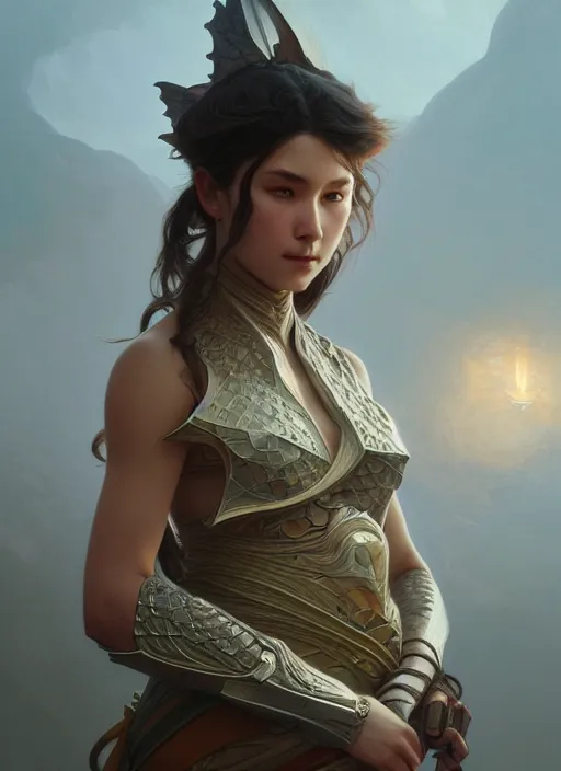 Prompt: young dragon turtle seeker, intricate, elegant, highly detailed, digital painting, artstation, concept art, smooth, sharp focus, illustration, art by artgerm and greg rutkowski and alphonse mucha, 8 k