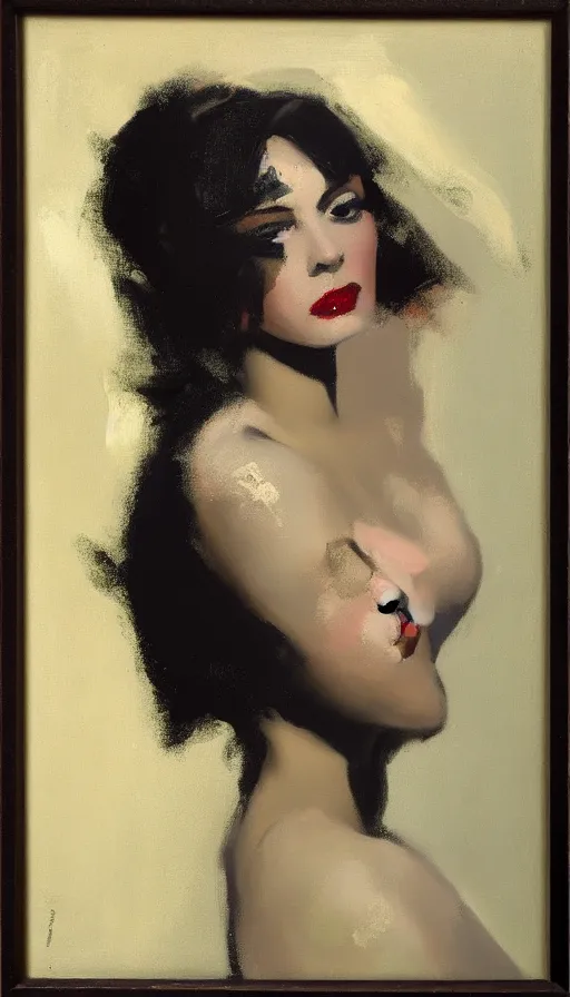 Image similar to a beautiful woman painted by skip liepke
