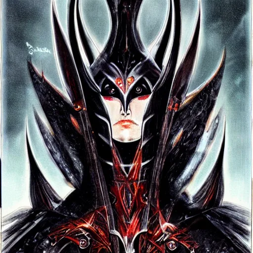 Image similar to Beautiful Sauron in the style of Ayami Kojima