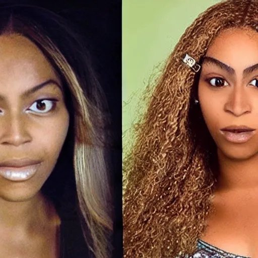 Image similar to bee with human face resembling beyonce