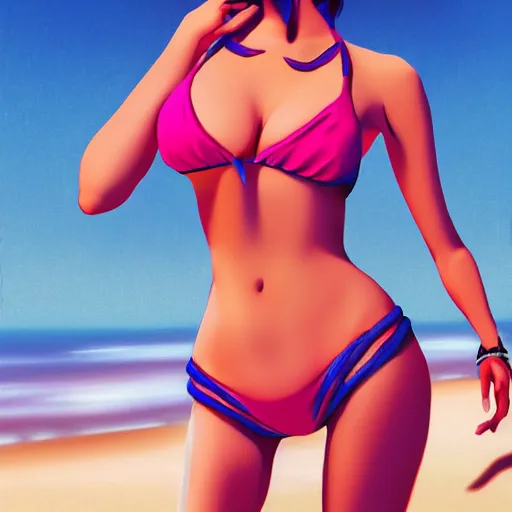 Prompt: girl wearing an bikini made by butterfly, art made by ilya kuvshinov