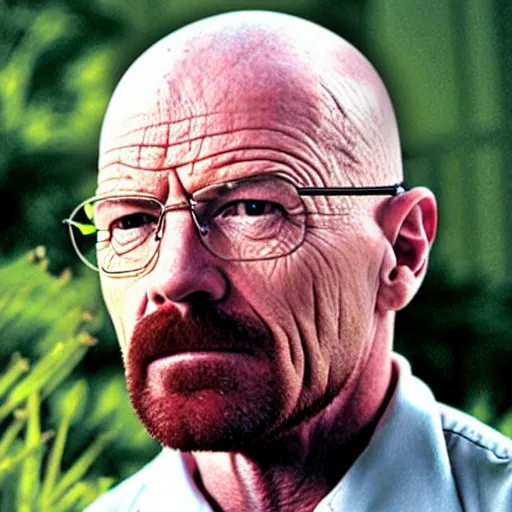 Image similar to walter white, plant, scarce, omniscient, utter, adorable, pregnant, malicious, maddening, chunky, innate