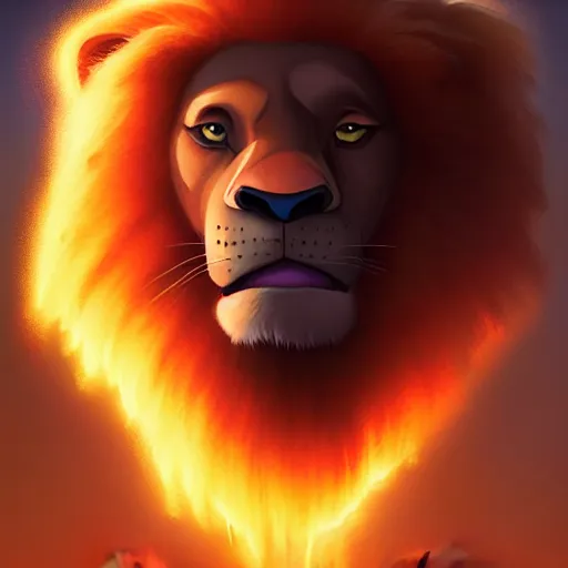 Prompt: portrait of doc brown, riding!!!!!!!!!!!!!!!!!!!!!!, on lion king like on a horse, disney animation, sharp, illustration, sharp, fanart, anime key art by greg rutkowski, bloom, dramatic lighting sharp focus, cinematic, artbook, smooth, centered