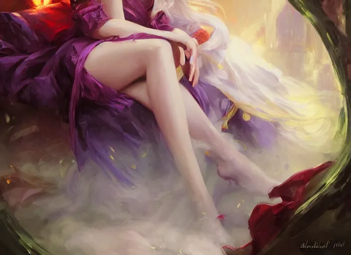 Prompt: digital art of shalltear bloodfallen by vladimir volegov and alexander averin and delphin enjolras and daniel f. gerhartz