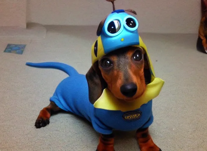 Prompt: Dachshund as a minion