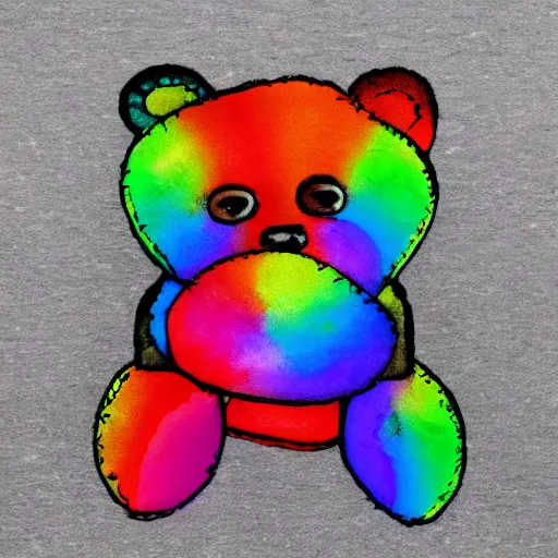 Image similar to rainbow cosmic bear