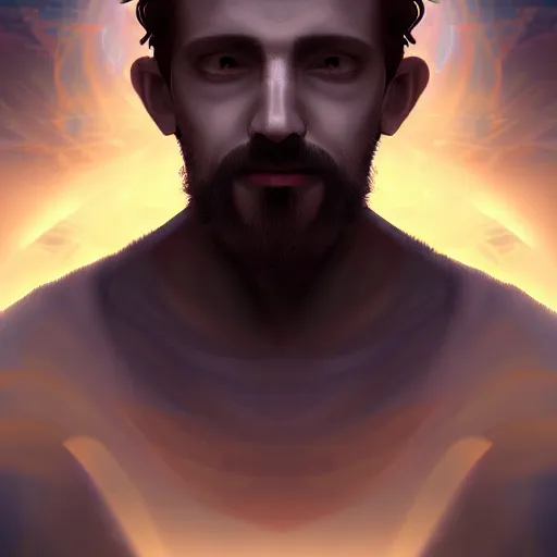 Prompt: the portrait of the god of ia, digital art, 4 k