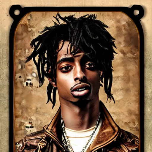 Image similar to playboi carti in steampunk style digital art 4 k the detailed super realistic