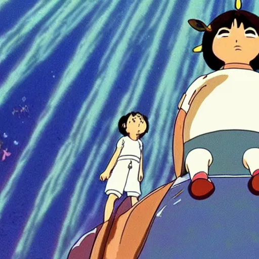 Prompt: a frame of a celestial outsider, studio Ghibli film, 4k, high quality