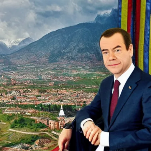 Image similar to medvedev travels to georgia, photo in color