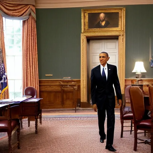 Image similar to barack obama in the backrooms