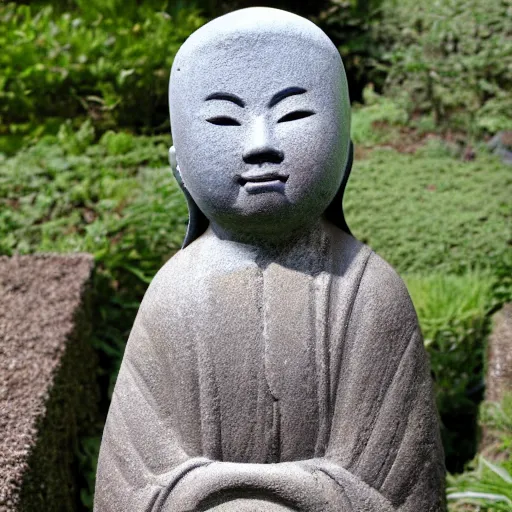 Image similar to photo of a jizo stature in a garden