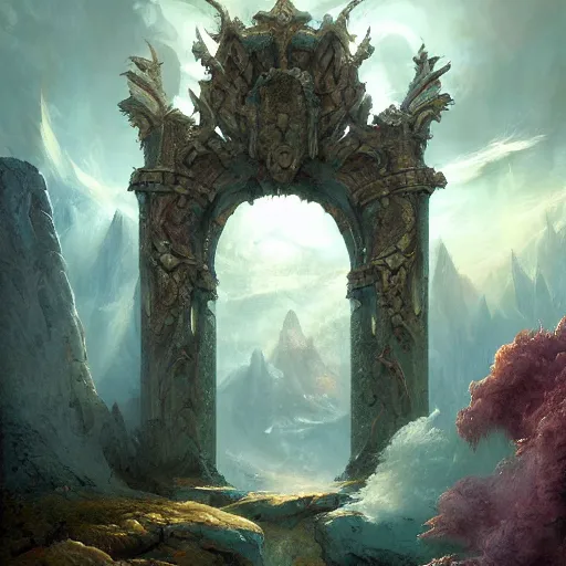 Image similar to the gate to the astral world by by quentin mabille