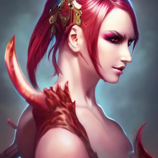 Prompt: very beautiful demon girl, artgerm, artstation, 4 k,