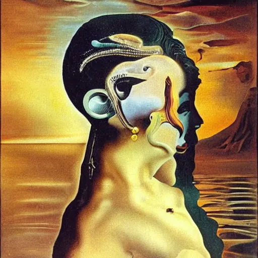 Prompt: goddess, salvador dali