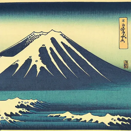 Image similar to Mt. Fuji, by Hokusai