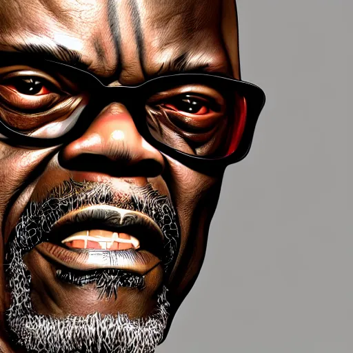 Prompt: Portrait of Samuel L. Jackson, highly detailed, artstation, trending on ArtStation, by smile _zPRO