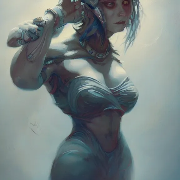 Image similar to a highly detailed portrait in the style of peter mohrbacher and in the style of gerald brom.