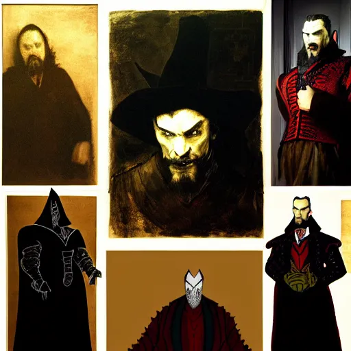 Prompt: studio portrait of mr sinister by rembrandt, pan's labyrinth movie still frame of mr sinister, mcu nathaniel essex mr sinister by yuko shimizu