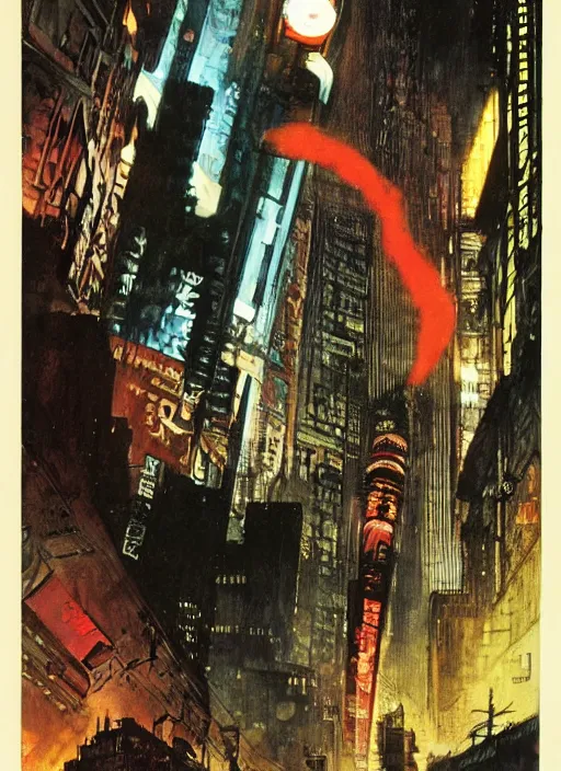Image similar to the roy batty scene in blade runner, by norman rockwell and jason fabok and tom lovell and frank schoonover and dean cornwell and jack kirby