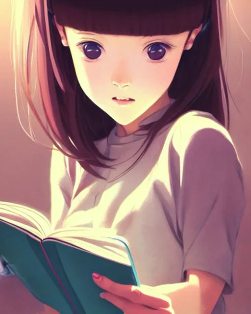 Wallpaper reading book, anime girl, lazy desktop wallpaper, hd image,  picture, background, db3f74 | wallpapersmug