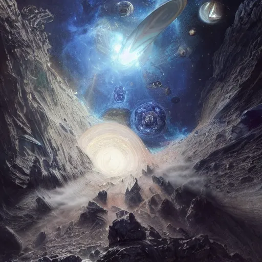 Image similar to outer space, cosmic, magic, spells, sparks, by Stephan Martiniere, Gustave Doré and Alexander Fedosav, Hyper detailed digital matte painting, concept art, hyperrealism, Cinema 4D, 8k resolution, 64 megapixels, coherent, CGSociety, ZBrush Central, behance HD, hypermaximalist, a masterpiece, 4K