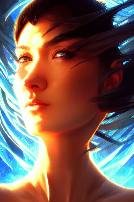 Image similar to clear portrait of a human sonic, background hyper detailed, character concept, full body, dynamic pose, glowing lights!! intricate, elegant, highly detailed, digital painting, artstation, concept art, smooth, sharp focus, illustration, art by artgerm and greg rutkowski and alphonse mucha