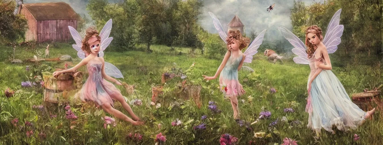 Image similar to fairy on a farm