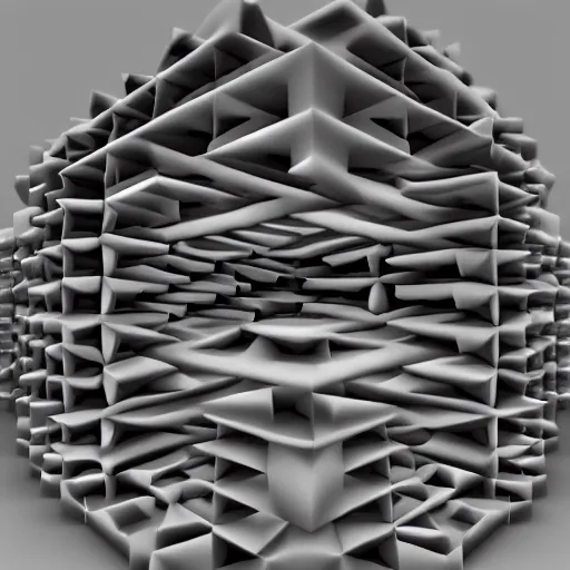 Image similar to 3d fractal render, hypercube