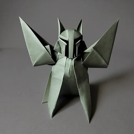 Prompt: mandalorian origami, highly detailed