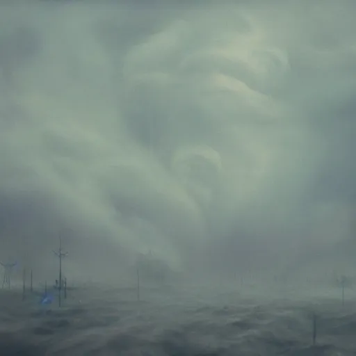 Image similar to Apocalypse hurricane storm, smoke , fog, wind, by James Jean, matte painting, trending on artstation