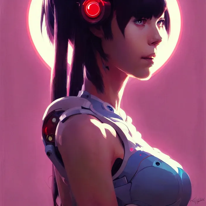 Image similar to cyborg girl | | audrey plaza, fine detail!! anime!! realistic shaded lighting!! poster by ilya kuvshinov katsuhiro otomo ghost - in - the - shell, magali villeneuve, artgerm, jeremy lipkin and michael garmash and rob rey